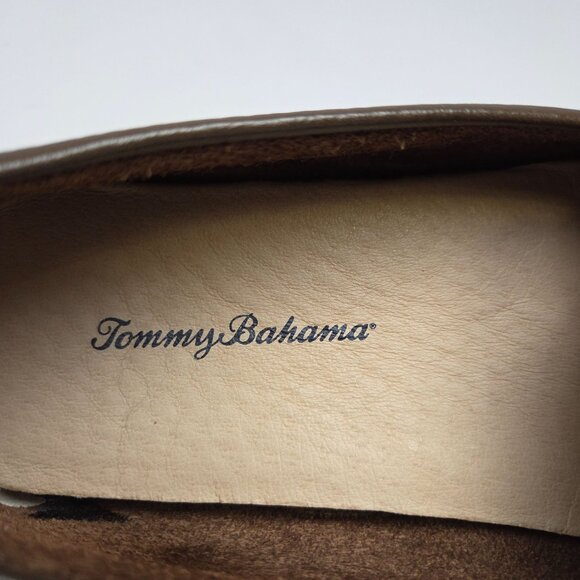 Tommy Bahama Brown Leather Driving Loafers Ballast Size Mens 8.5 - Picture 7 of 10